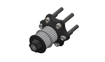 HUB 300505-0010 RCD Blower Hub Arbor Accessory drive  assembly is for WITHOUT  a Crank Support